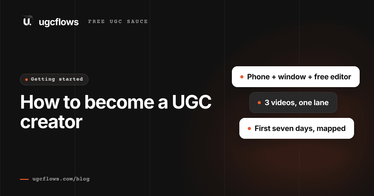 How to become a UGC creator in 2026: a step by step guide for beginners