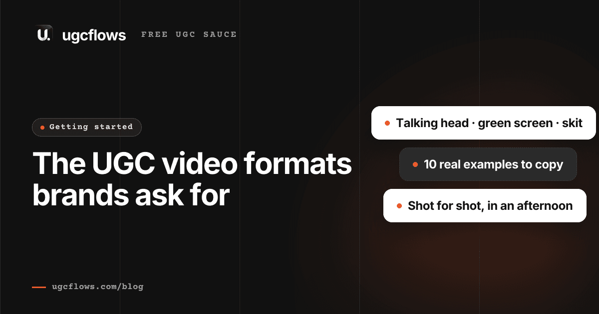 UGC video formats: the ones brands ask for, and how to copy one